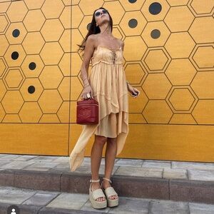 Zara Asymmetric Ruffle Dress ZW Collection